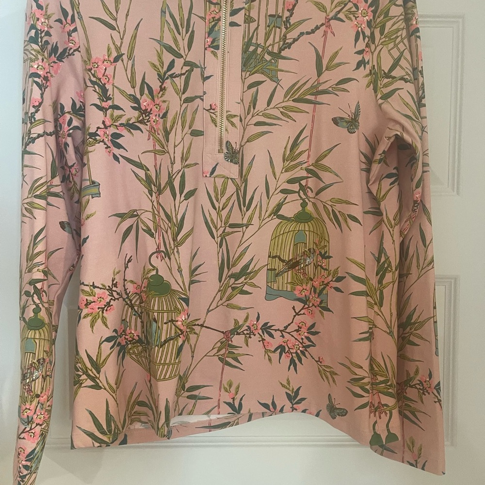 Spartina 449 Pink Floral Long Sleeve Top